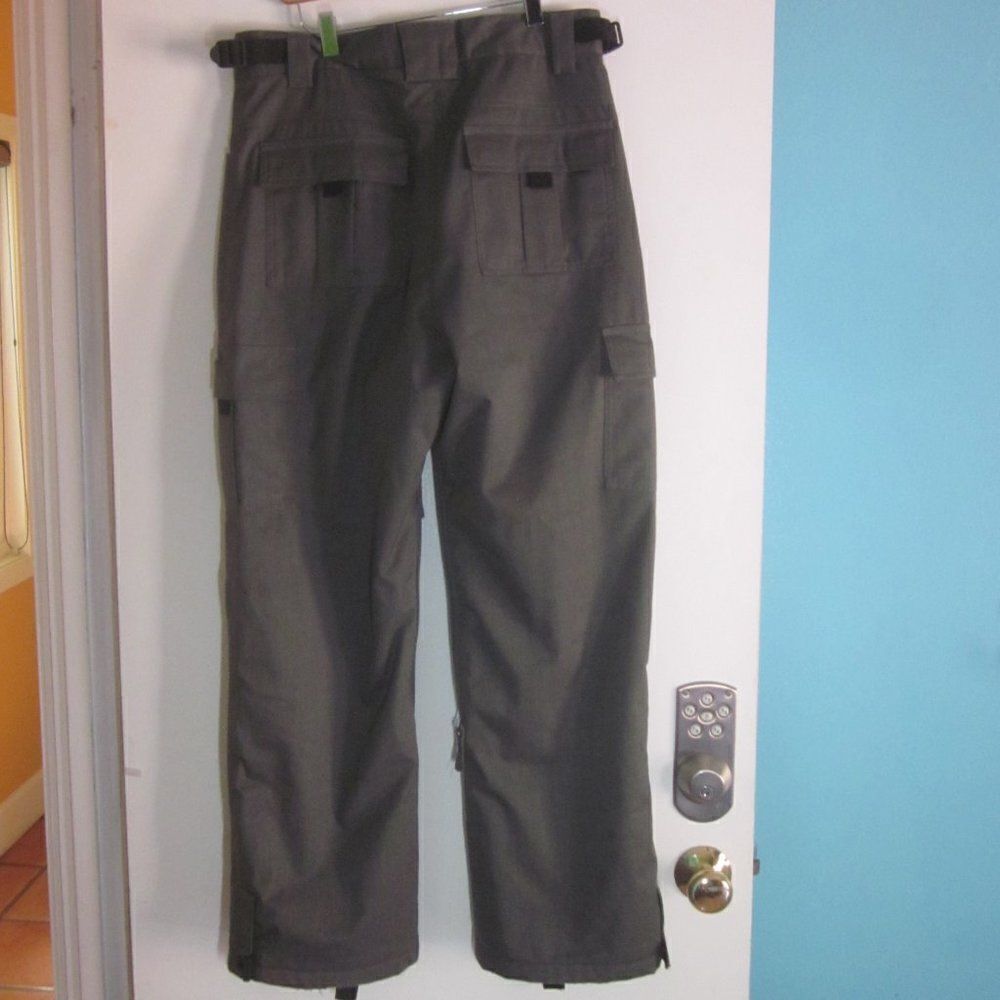 Helix Snowboard Pants Gray Insulated Snow Gear Fits Mens Size S Womens Size M
